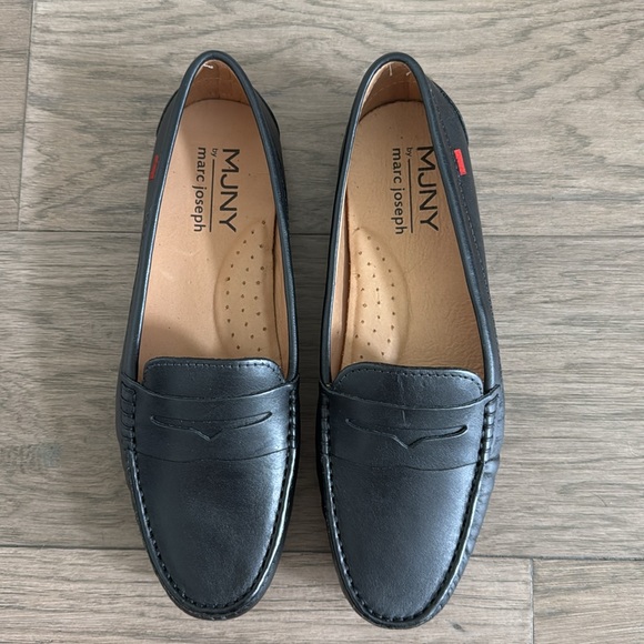 Marc Joseph Womens Black Penny Loafer - Picture 2 of 8